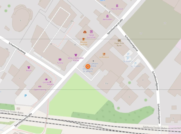 Karte von Standort der Ortswärme St. Johann